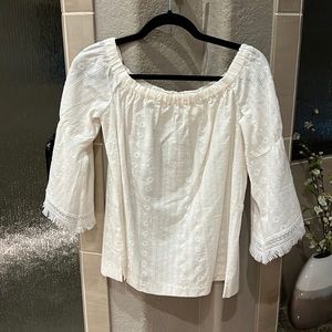 NWT Loft Off White Lace Top